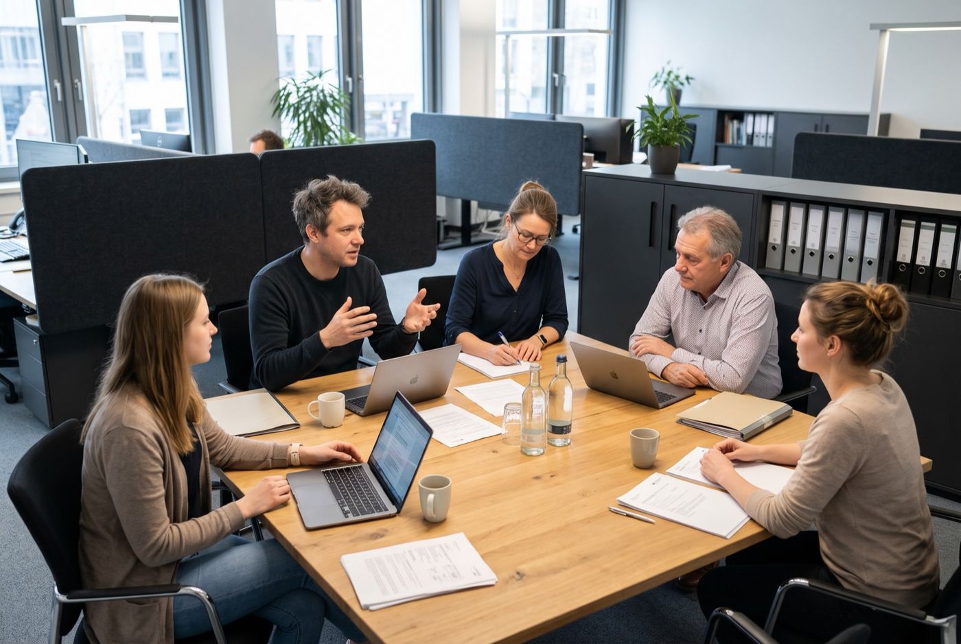 Teambesprechung in der Kanzlei